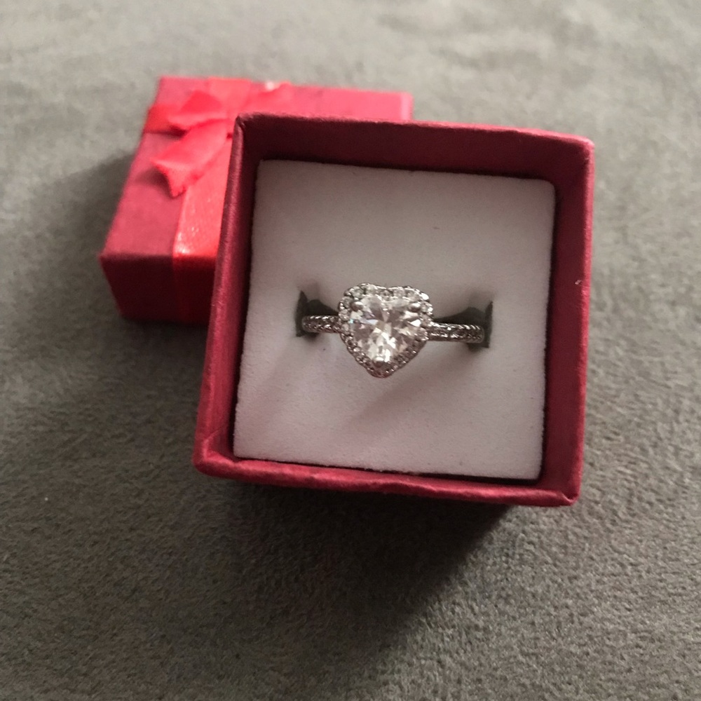 Silver plated Heart ring